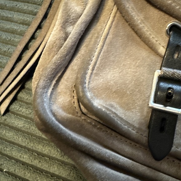 Rag & Bone Small Field Messenger Bag Purse Grey  Brown Leather Grunge Y2K